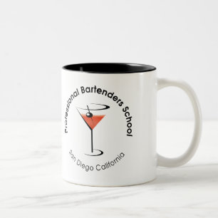 Caneca De Café Em Dois Tons Mug De Café Da Escola De Bartender Profissional