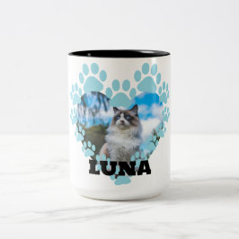 Caneca De Café Em Dois Tons Mug de Café de Cat Fotografia Personalizada com No