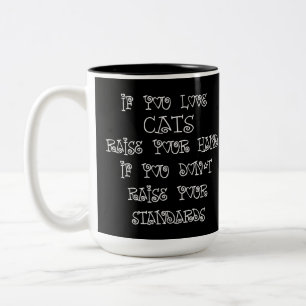 Caneca De Café Em Dois Tons Mug De Café De Dois Tons Com Humor De Gato