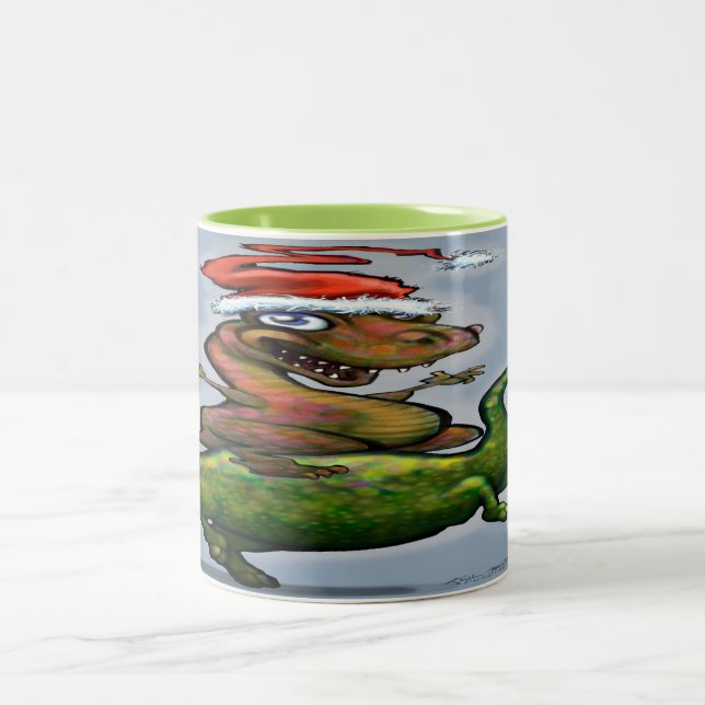 Caneca De Café Em Dois Tons Mug De Café De Dois Tons Dinossauros (Centro)