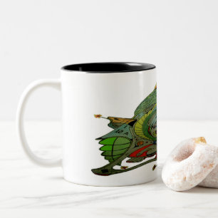 Caneca De Café Em Dois Tons Mug De Café De Duas Toneladas Com Espaco Art 1.O B