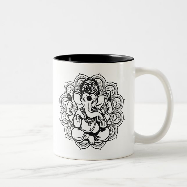 Caneca De Café Em Dois Tons Mug De Café De Duas Toneladas Ganesha (Direita)