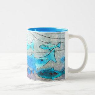 Caneca De Café Em Dois Tons Mug De Café De Peixe