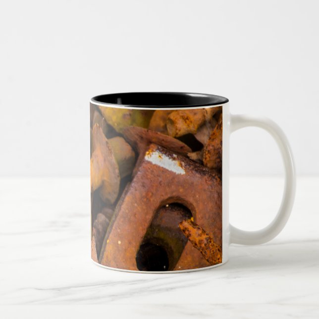 CANECA DE CAFÉ EM DOIS TONS MÚG DE CAFÉ DE REGRAS METÁLICAS (Direita)