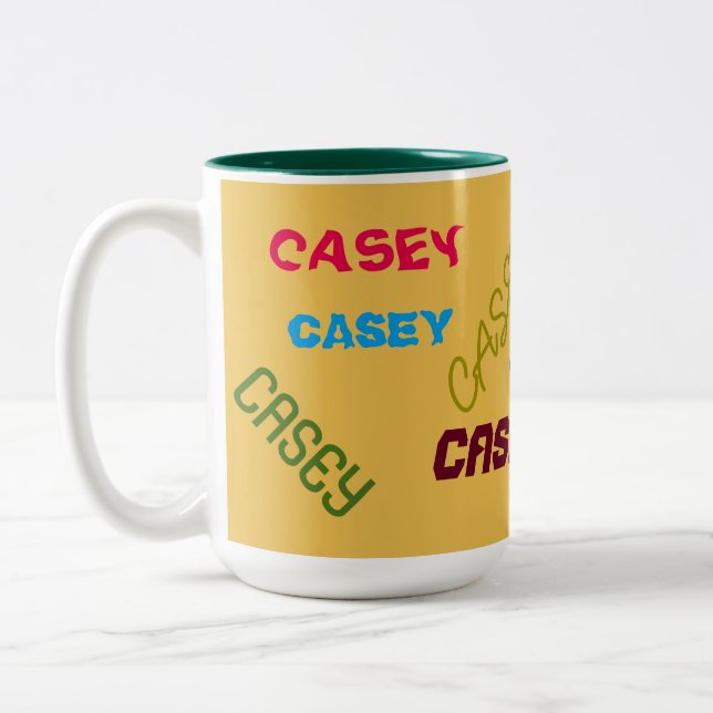 CANECA DE CAFÉ EM DOIS TONS MUG DE CAFÉ DECO DE NOME PERSONALIZADO (Esquerda)