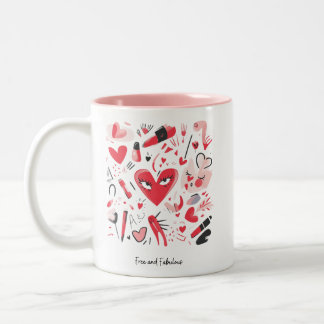 Caneca De Café Em Dois Tons Mug de café do dia livre e fabuloso Namorados