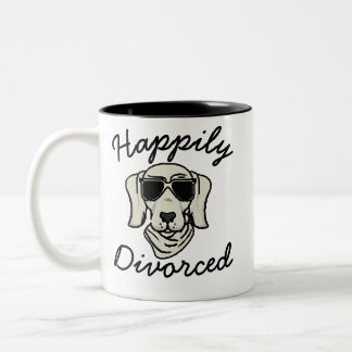 Caneca De Café Em Dois Tons Mug de Café Funny Divorciado Feliz Personalizável