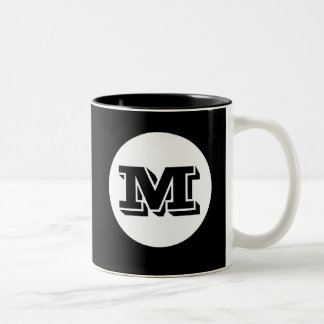 Caneca De Café Em Dois Tons Mug de café impresso personalizado em monograma pr