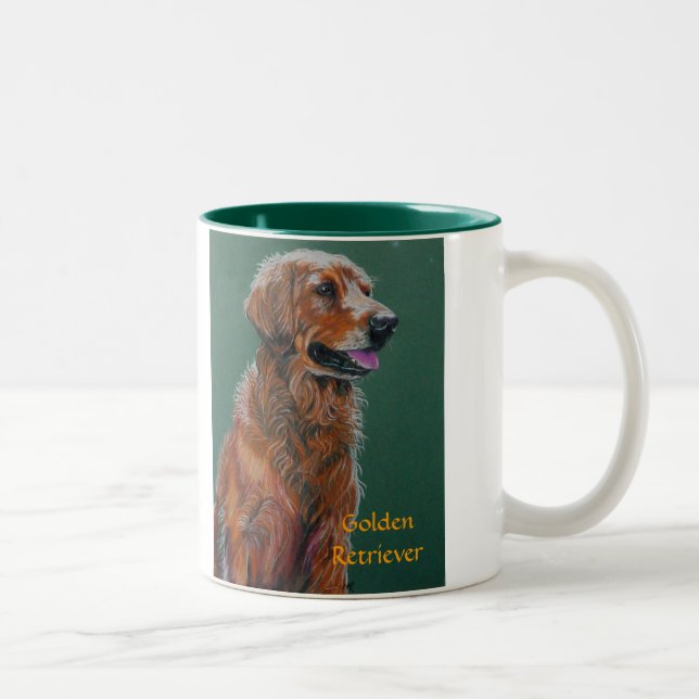 Caneca De Café Em Dois Tons Mug de café "Ouro Retriever" (Direita)