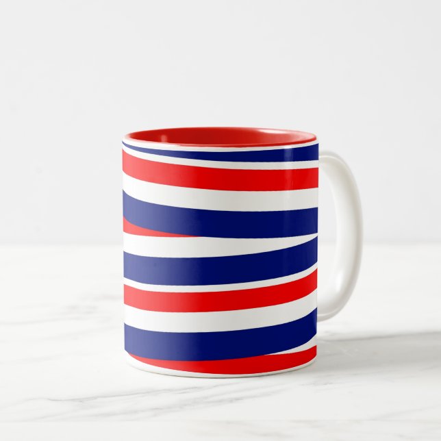 Caneca De Café Em Dois Tons Mug de café patriótico (Frente Esquerda)