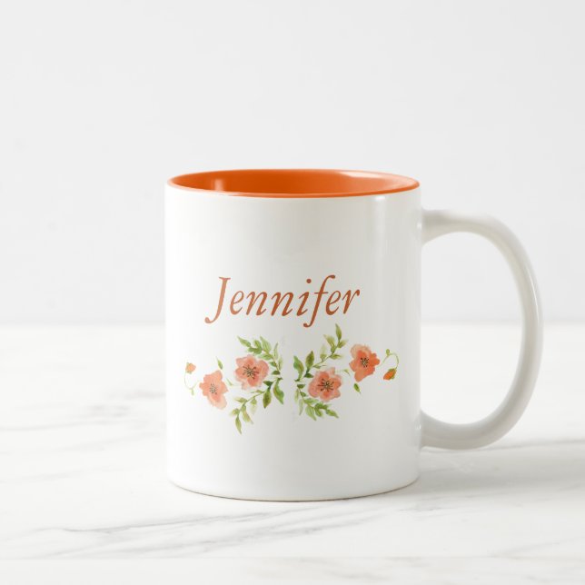 Caneca De Café Em Dois Tons Mug de café personalizado (Direita)