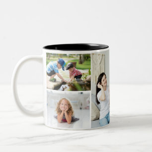 Caneca De Café Em Dois Tons Mug de Café Personalizado, Adicione suas Fotografi