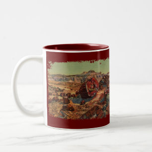 Caneca De Café Em Dois Tons Mug De Café Pintado Pela Floresta Petrificada