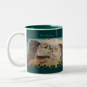 Caneca De Café Em Dois Tons Mug De Café Pintado Pelo Monte Rushmore