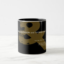 Caneca De Café Em Dois Tons Mug de Casamento Russo Moderno Ampersand