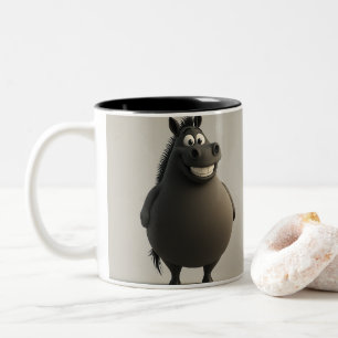 Caneca De Café Em Dois Tons Mug de Cavalo Grande