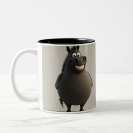 Caneca De Café Em Dois Tons Mug de Cavalo Grande