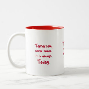Caneca De Café Em Dois Tons Mug de citação motivacional - Winspira