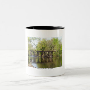 Caneca De Café Em Dois Tons Mug de Comboio Antigo