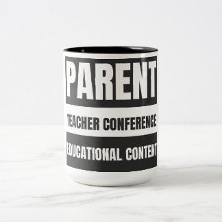 Caneca De Café Em Dois Tons Mug de Conferência de Professores-Pais
