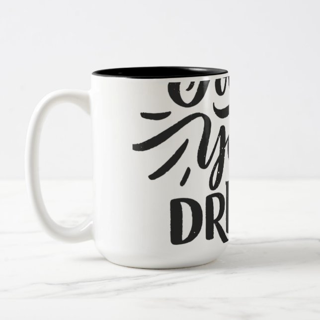 Caneca De Café Em Dois Tons Mug de Cotação Personalizada (Esquerda)