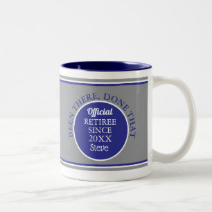 Caneca De Café Em Dois Tons Mug de diversão personalizada de Retiree