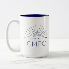 Caneca De Café Em Dois Tons Mug de dois tons CMEC - 15 oz, logotipo do marinho