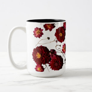 Caneca De Café Em Dois Tons Mug De Dois Tons De 15 Oz - Design De Explosão Flo