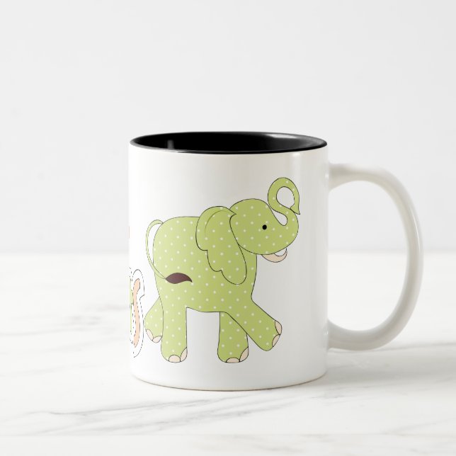 Caneca De Café Em Dois Tons Mug de Elefante (Direita)