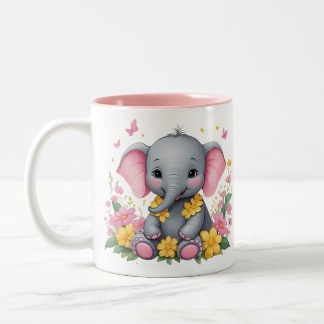 Caneca De Café Em Dois Tons Mug de Elefante (Esquerda)