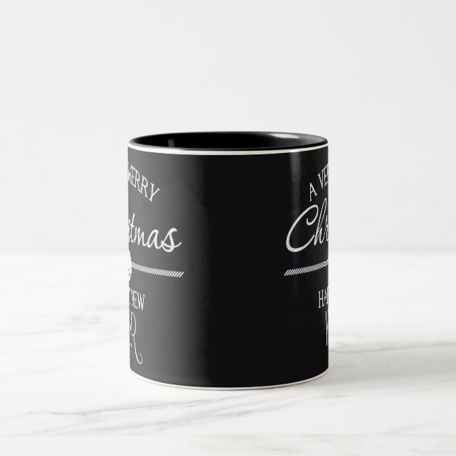 Caneca De Café Em Dois Tons Mug de estilo de quadro (Centro)