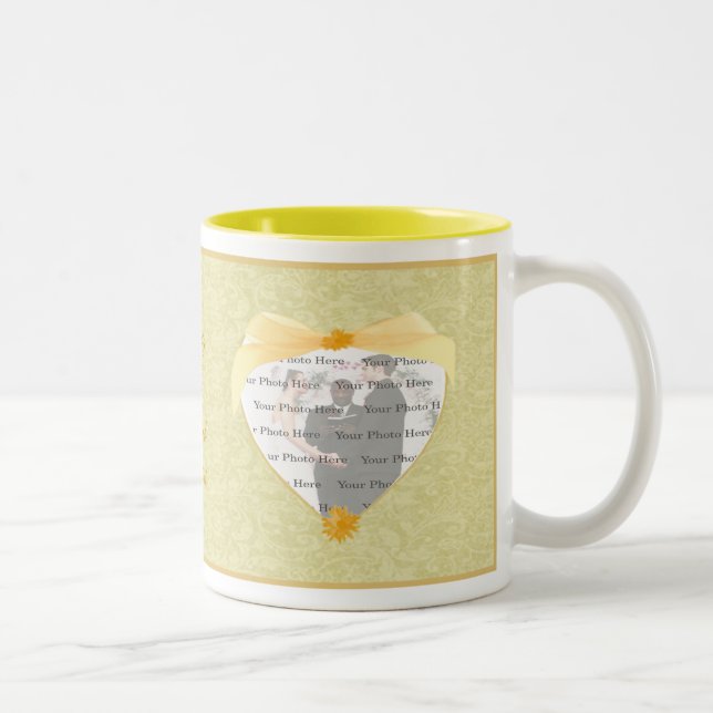 Caneca De Café Em Dois Tons Mug de Flor Amarelo (Direita)