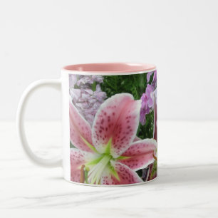 Caneca De Café Em Dois Tons Mug de Flores Bonito