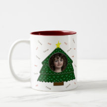Mug de foto de feriado personalizado