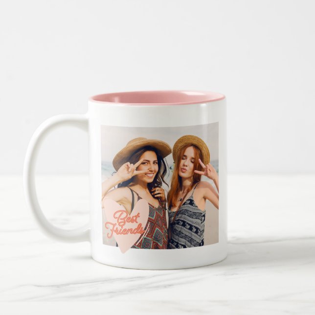 Caneca De Café Em Dois Tons Mug de Fotografia Personalizada do Melhor Amigo (Esquerda)