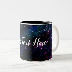Caneca De Café Em Dois Tons Mug de Galáxia Multicolorido Personalizável