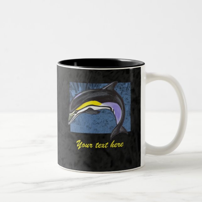 Caneca De Café Em Dois Tons Mug de golfinho comum (Direita)