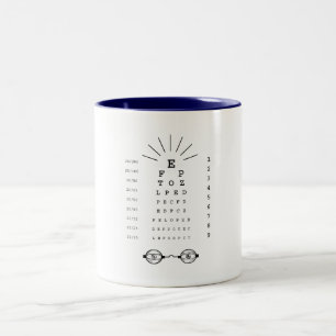 Caneca De Café Em Dois Tons Mug de Gráfico de Olhos