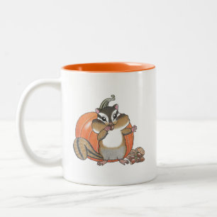 Caneca De Café Em Dois Tons Mug de Halloween de Esquilo de 2 designs