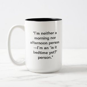 Caneca De Café Em Dois Tons Mug de hora de dormir Presente Personalizado par