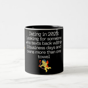 Caneca De Café Em Dois Tons Mug de Humor e Café de Namorando Moderno Piada d