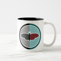 Mug de logotipo do círculo público