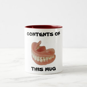 CANECA DE CAFÉ EM DOIS TONS MUG DE MANUTENÇÃO DE DENTES FALSOS (PRESENTE NO 
