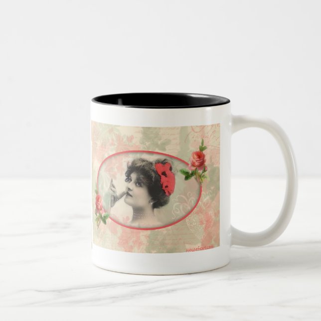 Caneca De Café Em Dois Tons Mug de mulher vitoriana (Direita)