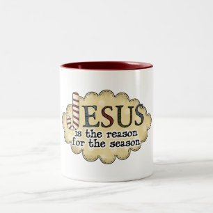 Caneca De Café Em Dois Tons Mug de Natal Religioso