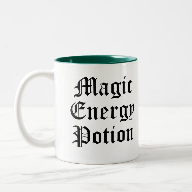 Caneca De Café Em Dois Tons Mug de Poção de Energia Mágica (Esquerda)