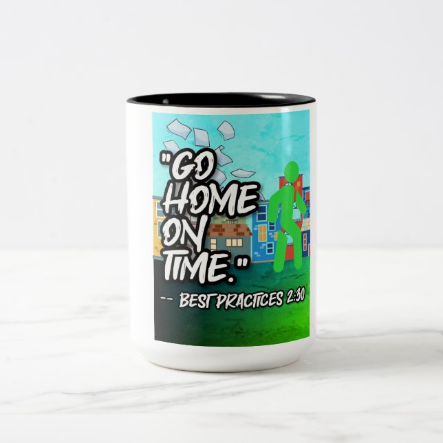 Caneca De Café Em Dois Tons Mug de práticas recomendadas (Centro)
