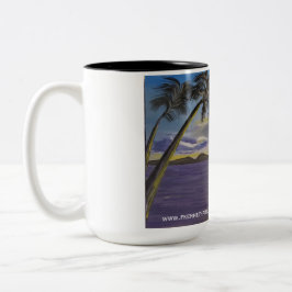Caneca De Café Em Dois Tons Mug de risco de lavanda
