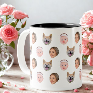 Caneca De Café Em Dois Tons Mug De Rosto Personalizado, Caneta Fotográfica Per