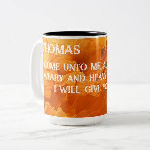 Caneca De Café Em Dois Tons Mug de script personalizado